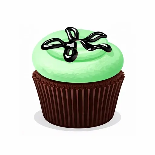 Chocolate Mint Fudge cupcake