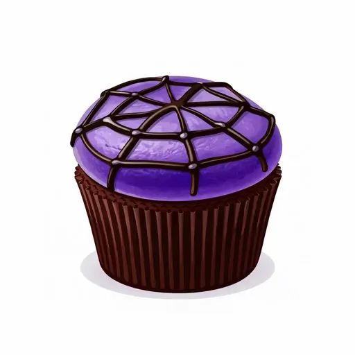 Chocolate Spider Web cupcake