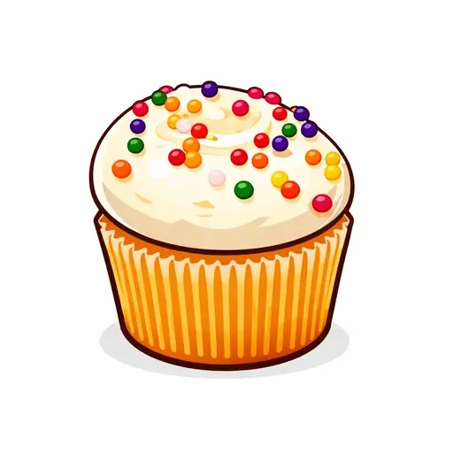 Vanilla Birthday cupcake