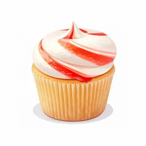White Chocolate Peppermint cupcake